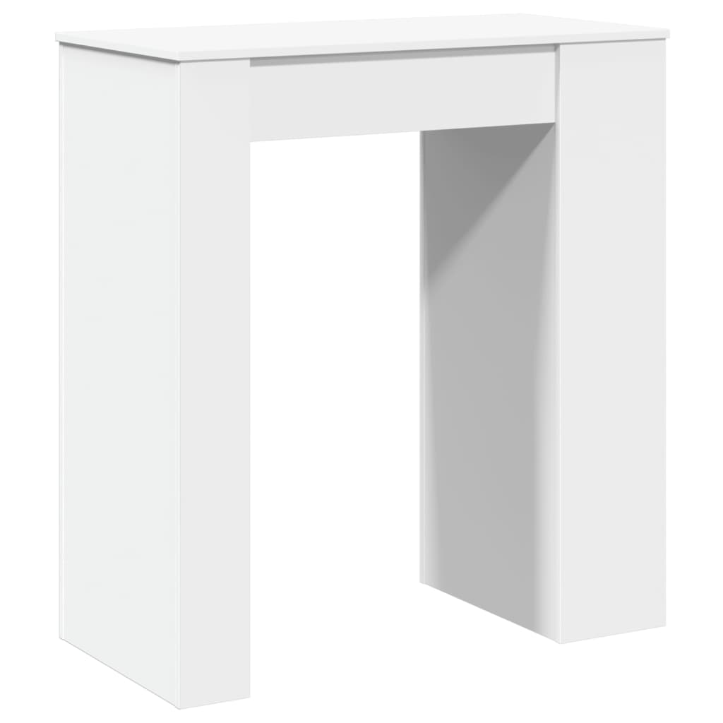 vidaXL Stolik barowy z półkami, biały, 95x47x103,5 cm
