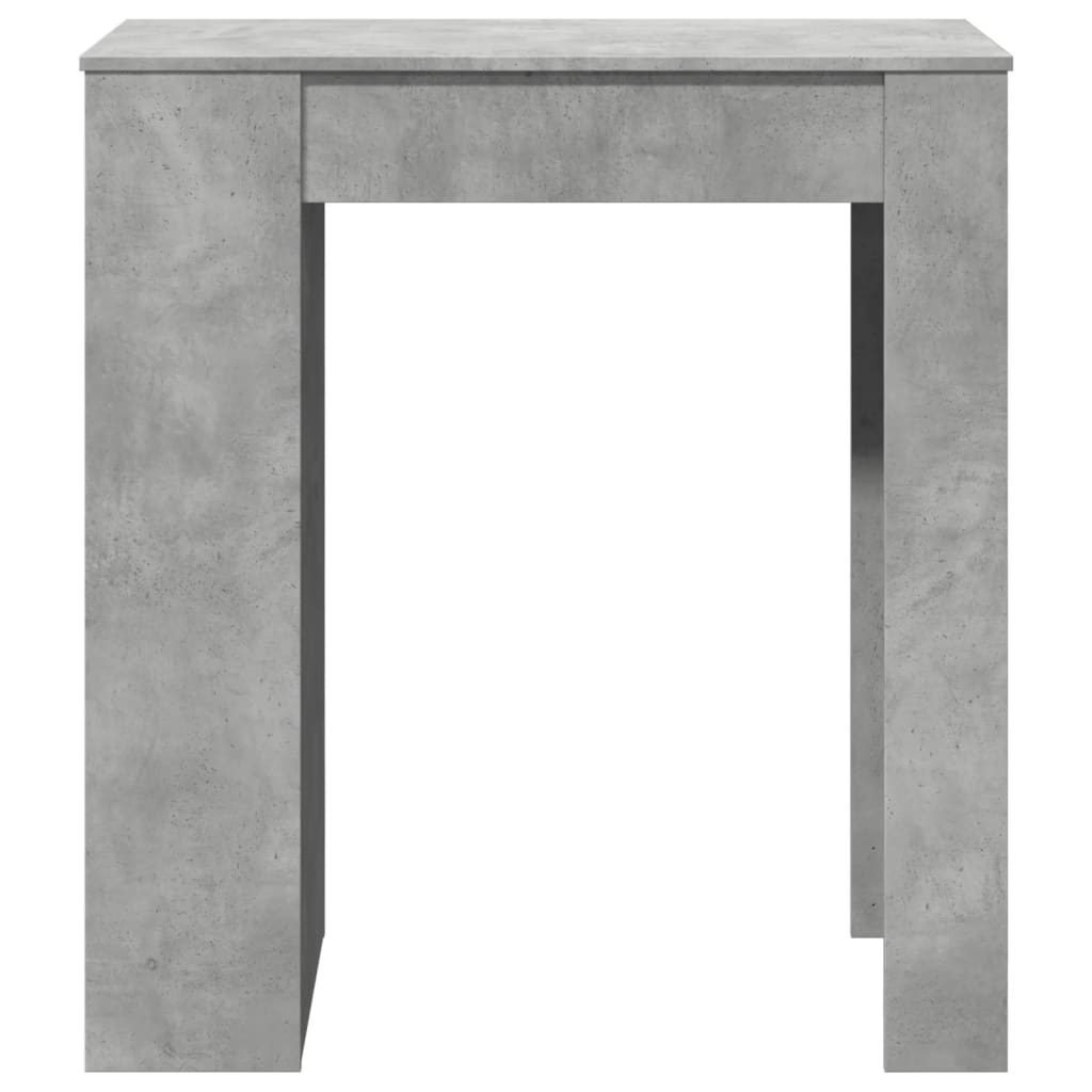 vidaXL Stolik barowy z półkami, szarość betonu, 95x47x103,5 cm