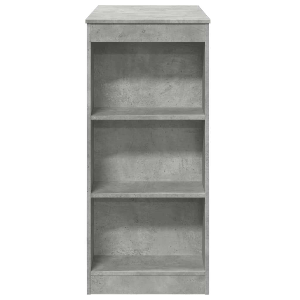 vidaXL Stolik barowy z półkami, szarość betonu, 95x47x103,5 cm