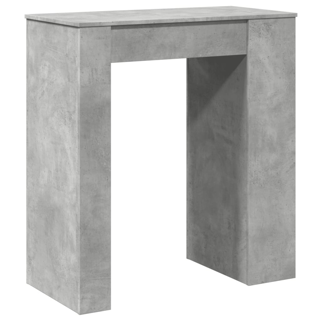 vidaXL Stolik barowy z półkami, szarość betonu, 95x47x103,5 cm