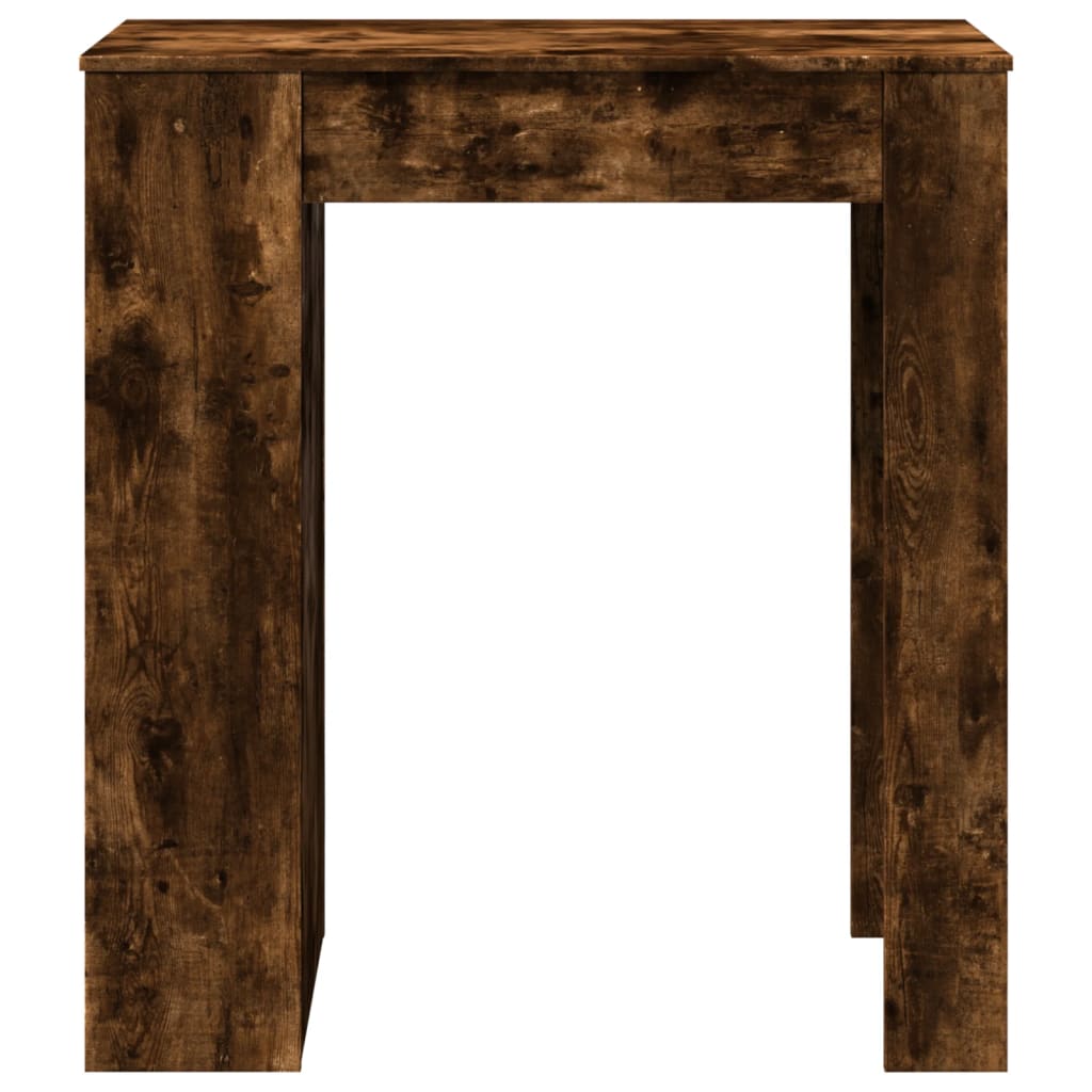 vidaXL Stolik barowy z półkami, przydymiony dąb, 95x47x103,5 cm