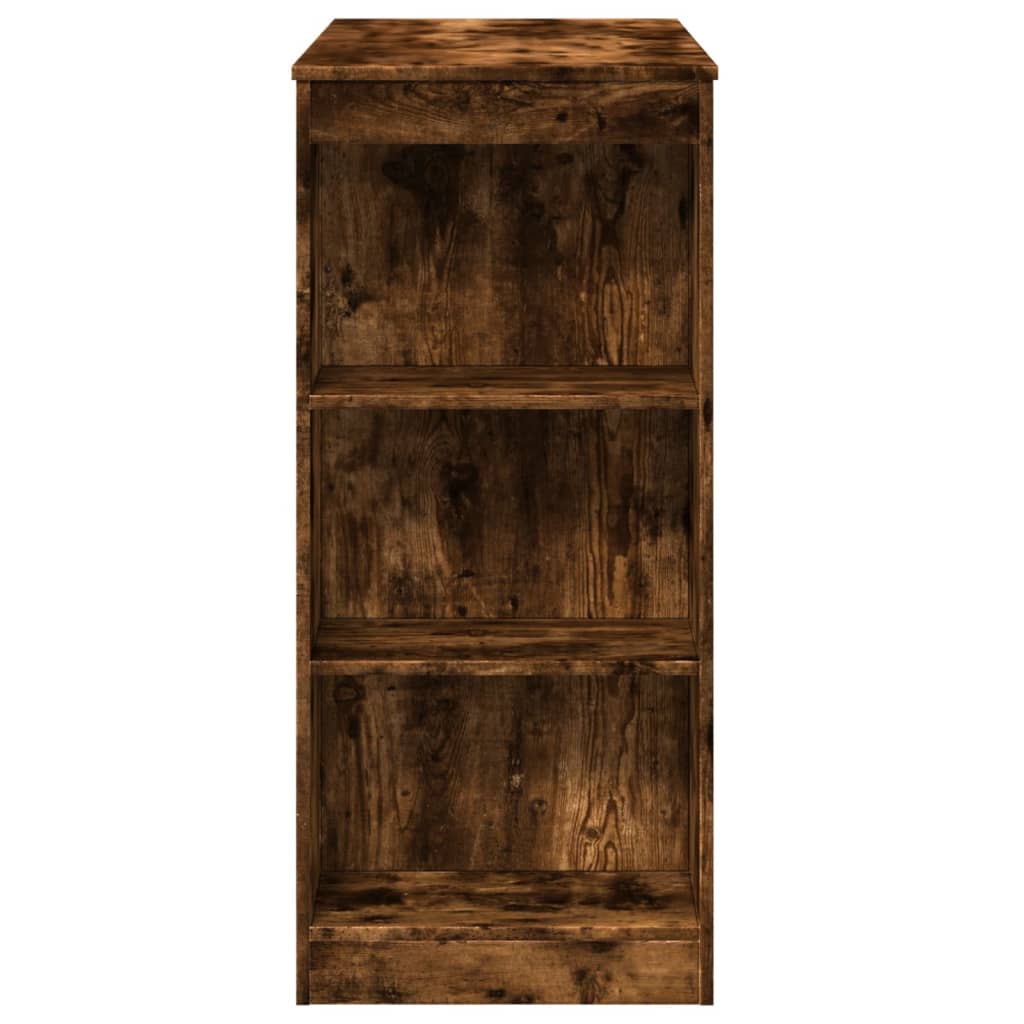 vidaXL Stolik barowy z półkami, przydymiony dąb, 95x47x103,5 cm