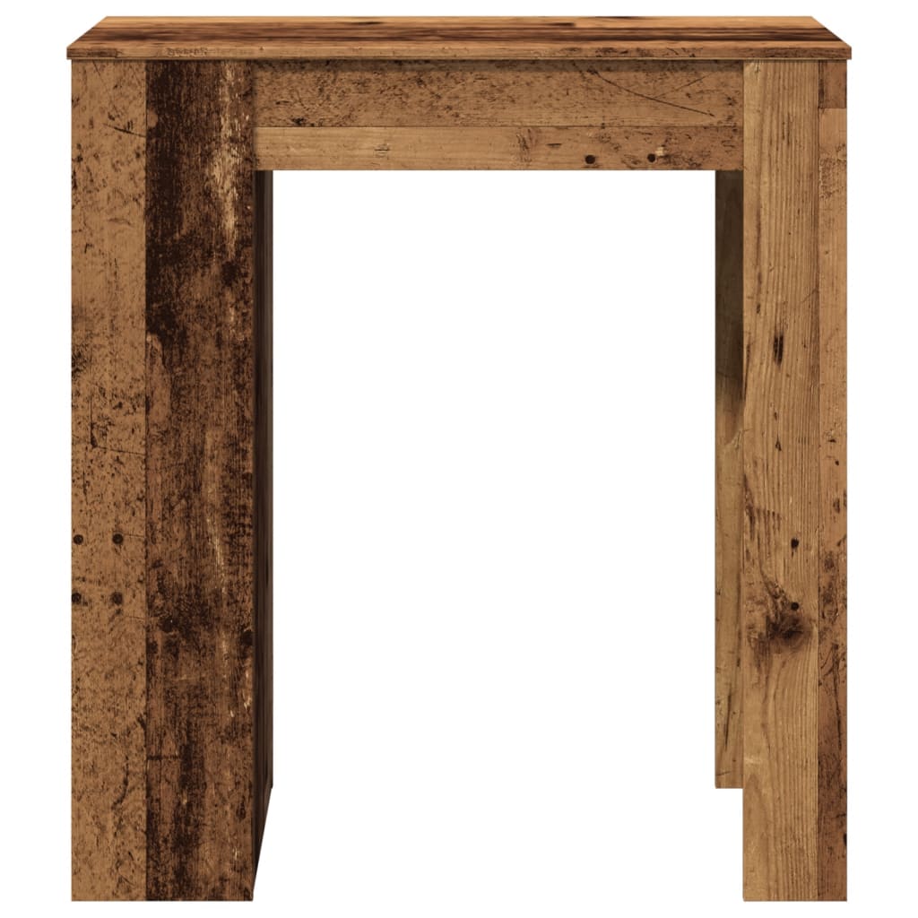 vidaXL Stolik barowy z półkami, stare drewno, 95x47x103,5 cm