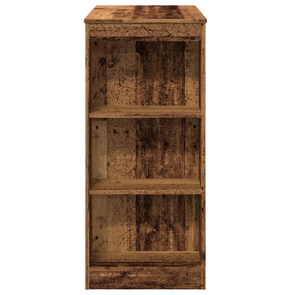 vidaXL Stolik barowy z półkami, stare drewno, 95x47x103,5 cm