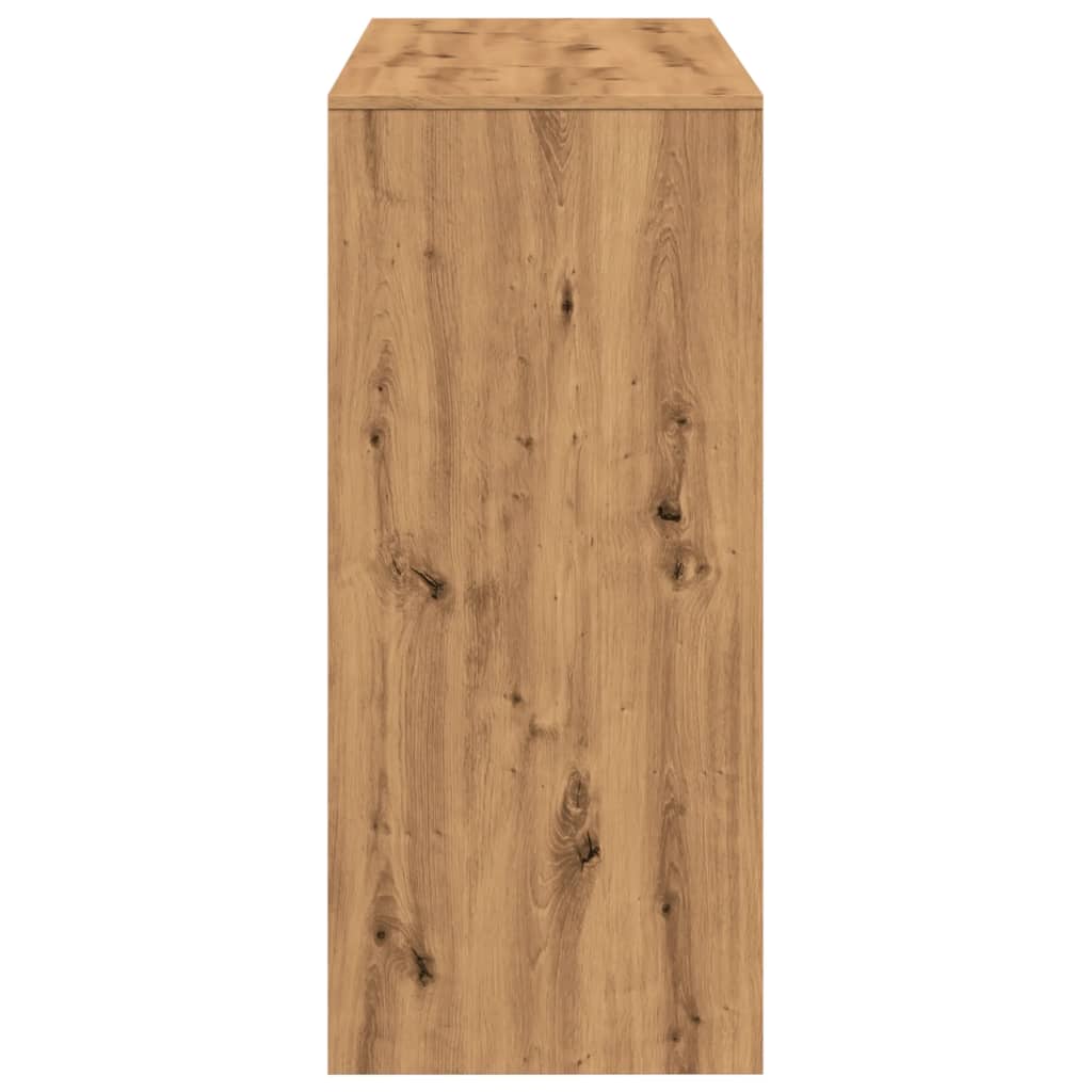 vidaXL Stolik barowy z regałem, dąb artisian, 124x46x103,5 cm