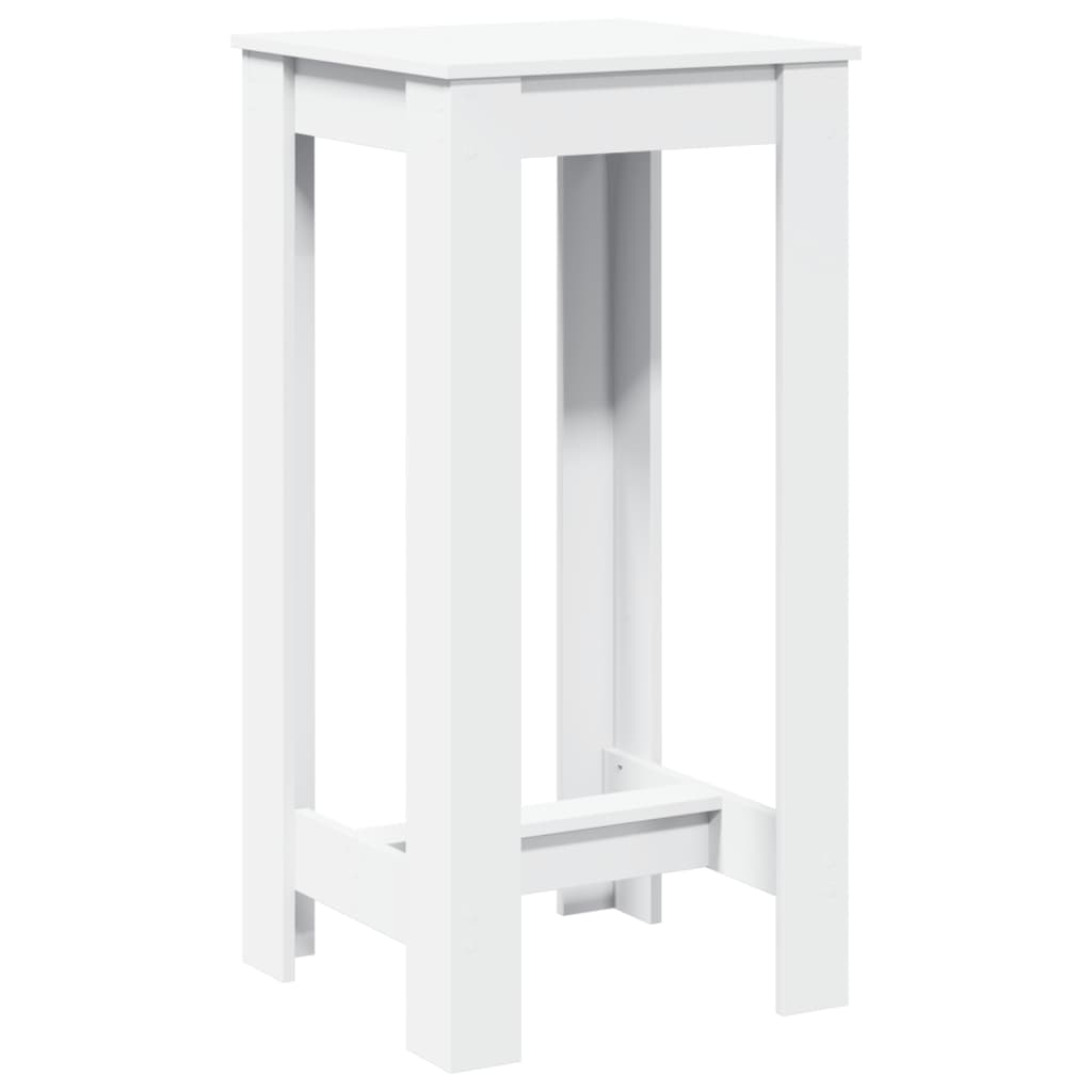 vidaXL Stolik barowy, biały, 51x50x103,5 cm, materiał drewnopochodny
