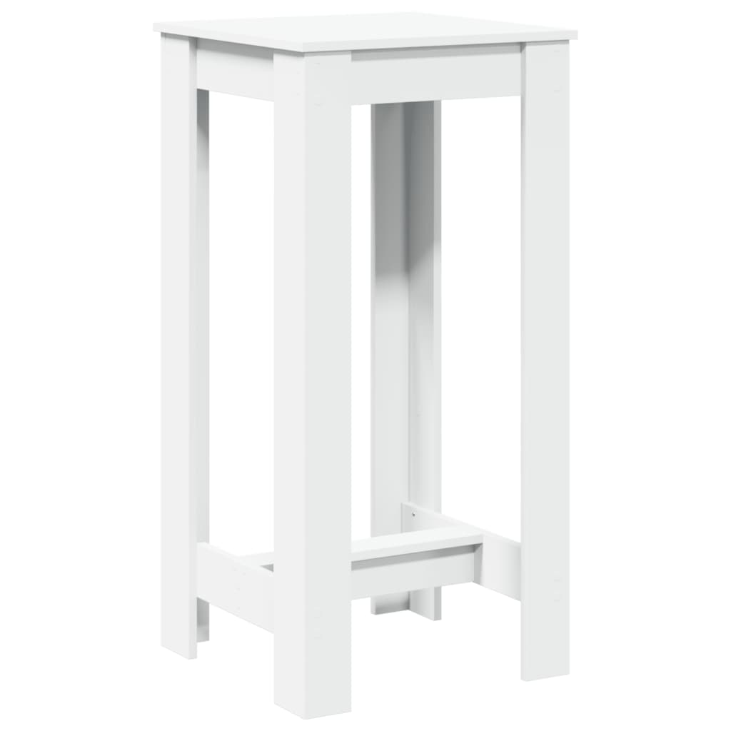 vidaXL Stolik barowy, biały, 51x50x103,5 cm, materiał drewnopochodny