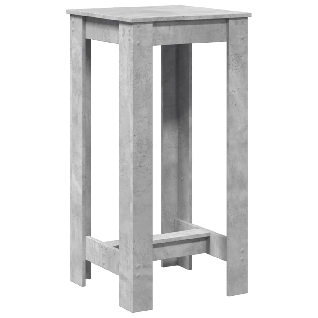 vidaXL Stolik barowy, szarość betonu, 51x50x103,5 cm