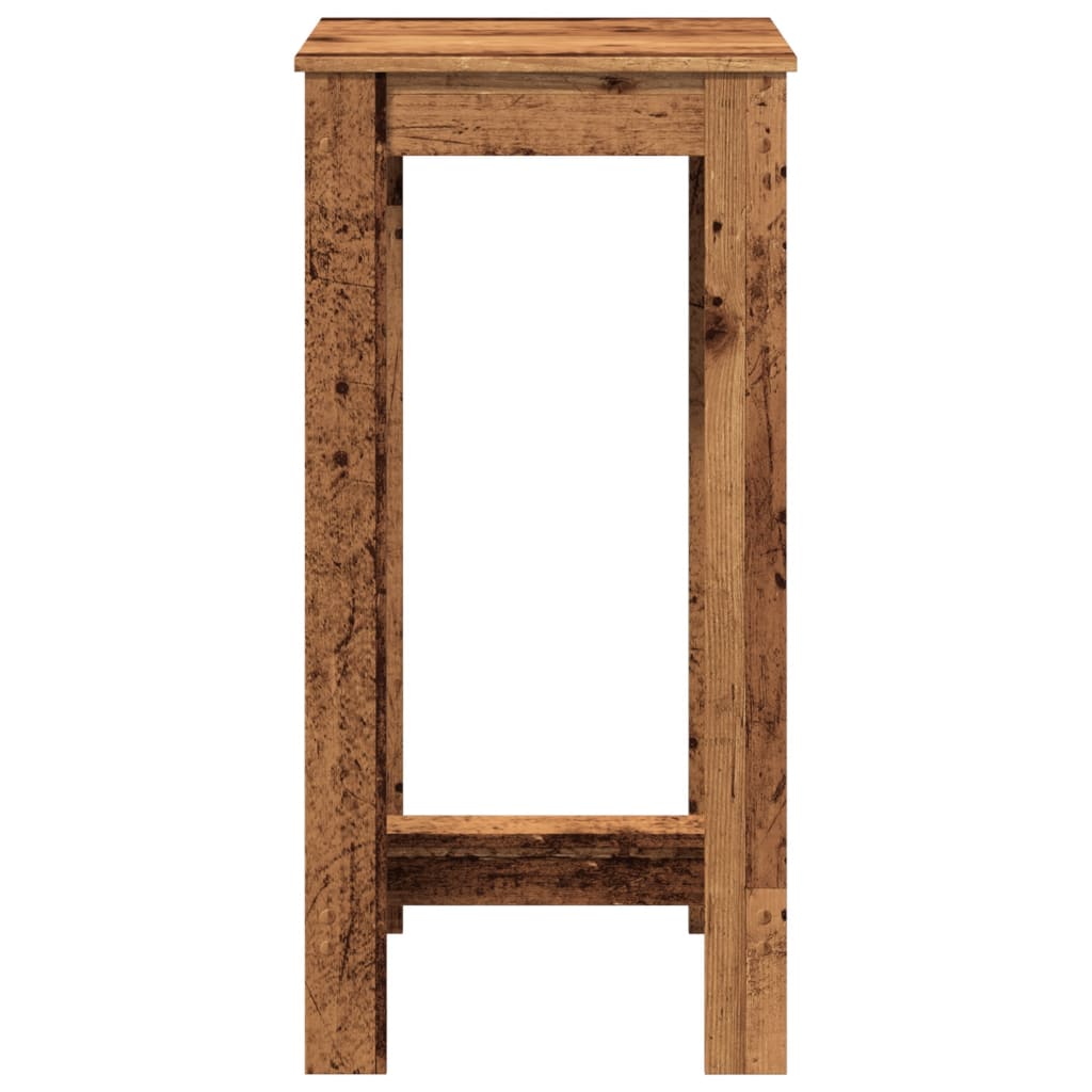 vidaXL Stolik barowy, stare drewno, 51x50x103,5cm