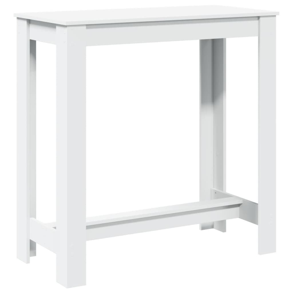 vidaXL Stolik barowy, biały, 102x50x103,5 cm, materiał drewnopochodny