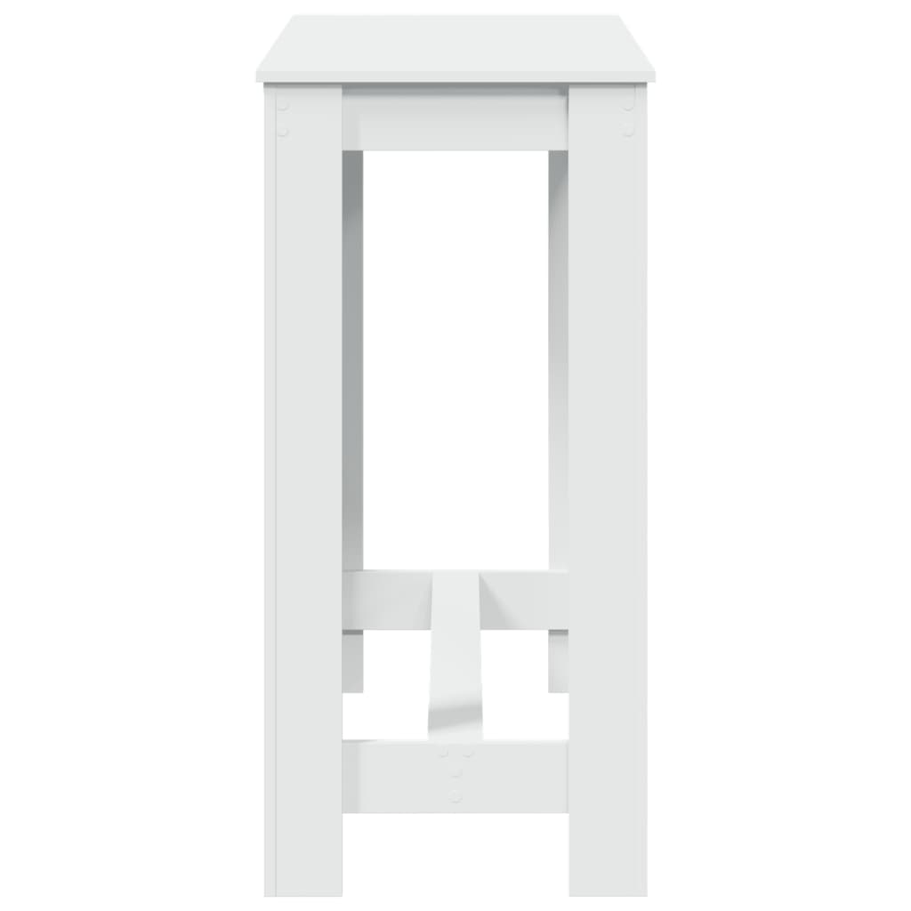 vidaXL Stolik barowy, biały, 102x50x103,5 cm, materiał drewnopochodny