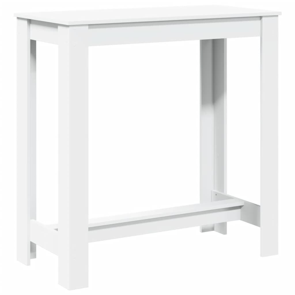 vidaXL Stolik barowy, biały, 102x50x103,5 cm, materiał drewnopochodny