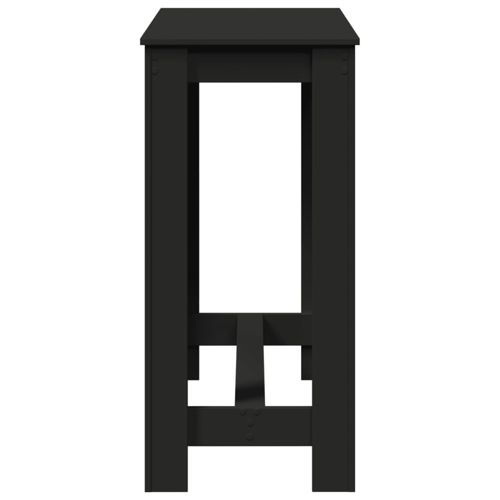 vidaXL Stolik barowy, czarny, 102x50x103,5 cm, materiał drewnopochodny