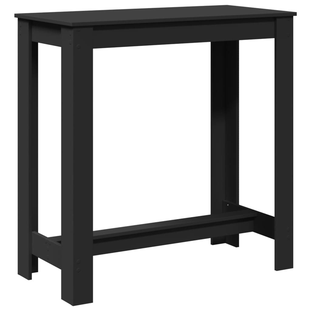 vidaXL Stolik barowy, czarny, 102x50x103,5 cm, materiał drewnopochodny