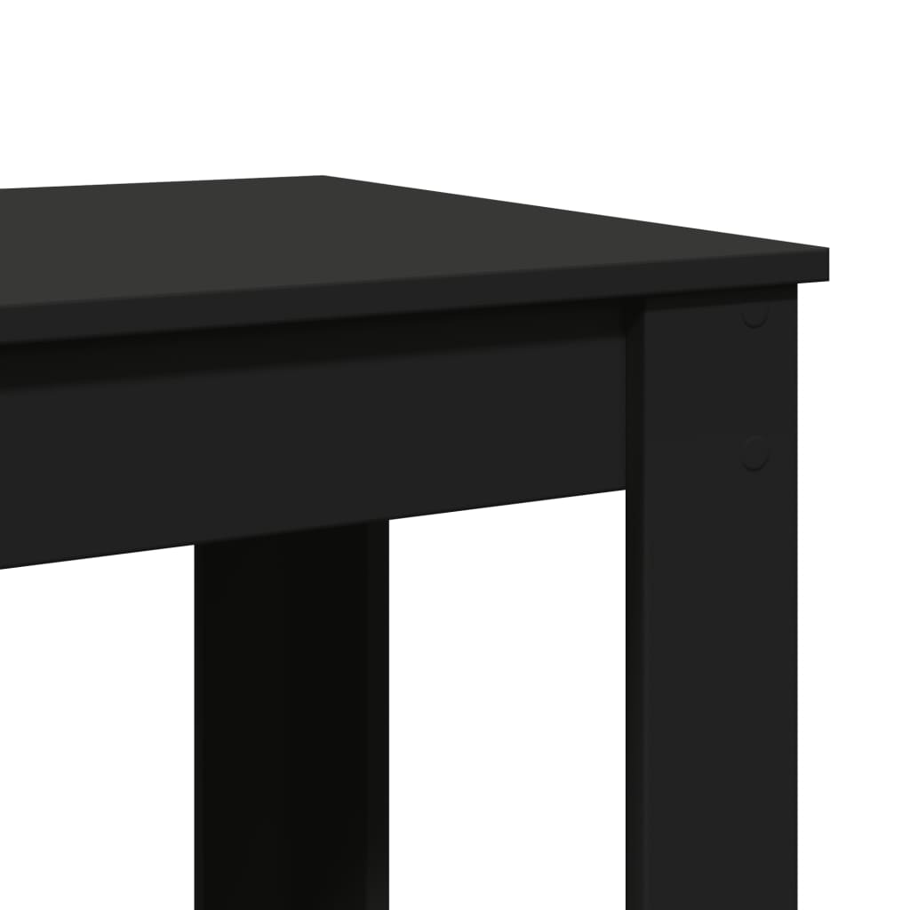 vidaXL Stolik barowy, czarny, 102x50x103,5 cm, materiał drewnopochodny