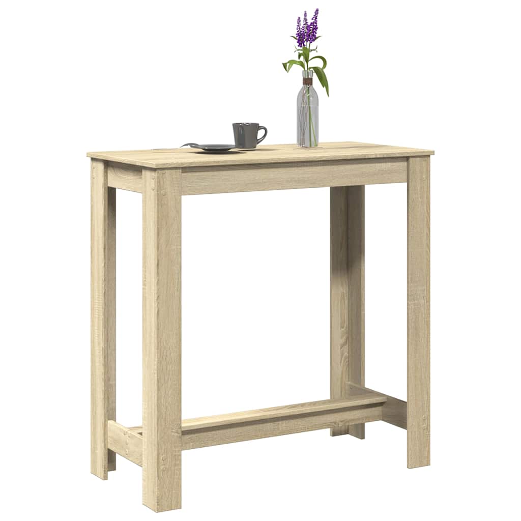 vidaXL Stolik barowy, dąb sonoma, 102x50x103,5 cm
