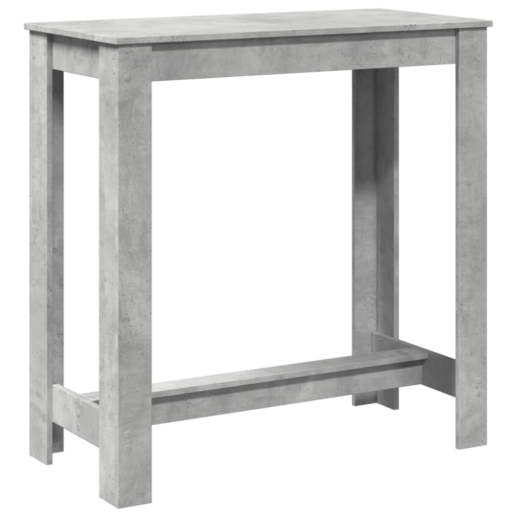 vidaXL Stolik barowy, szarość betonu, 102x50x103,5 cm