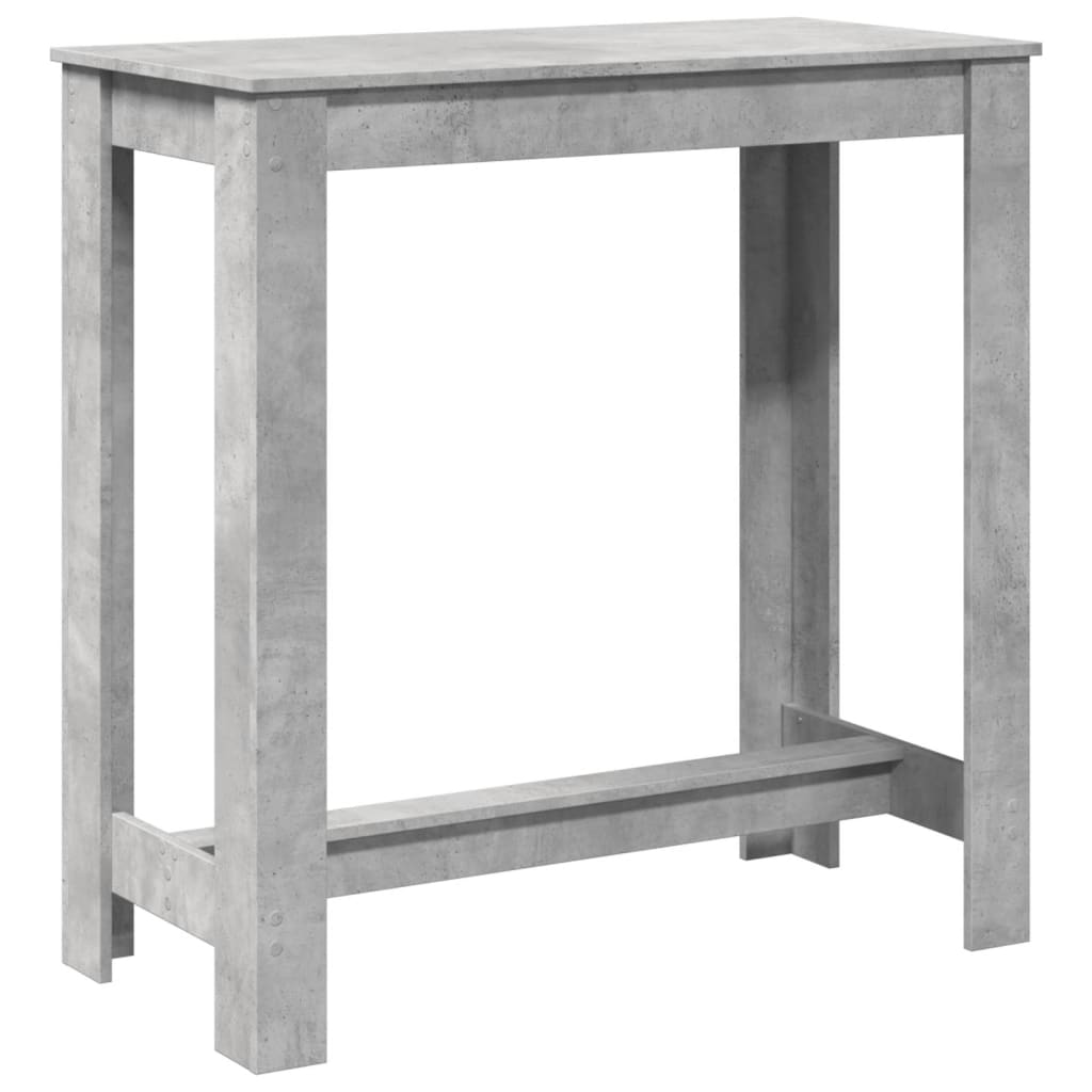 vidaXL Stolik barowy, szarość betonu, 102x50x103,5 cm