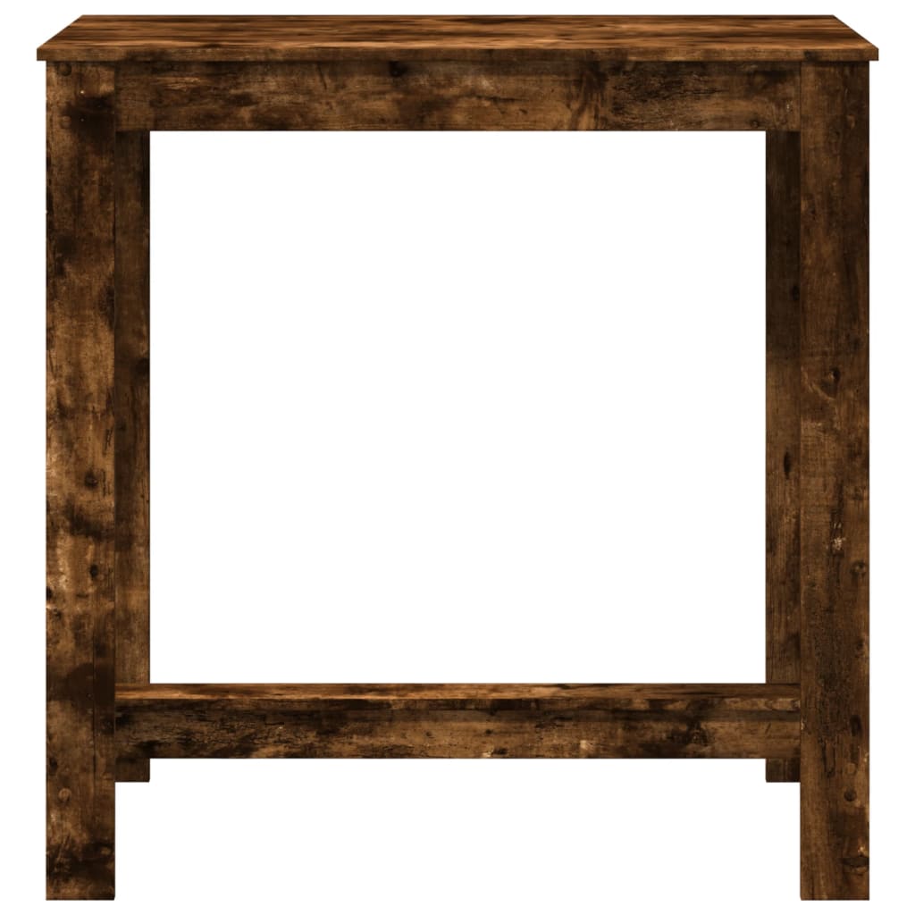vidaXL Stolik barowy, przydymiony dąb, 102x50x103,5 cm