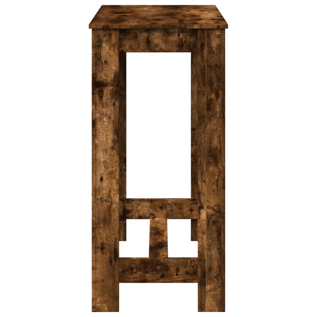 vidaXL Stolik barowy, przydymiony dąb, 102x50x103,5 cm