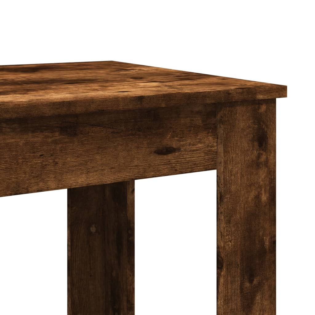 vidaXL Stolik barowy, przydymiony dąb, 102x50x103,5 cm