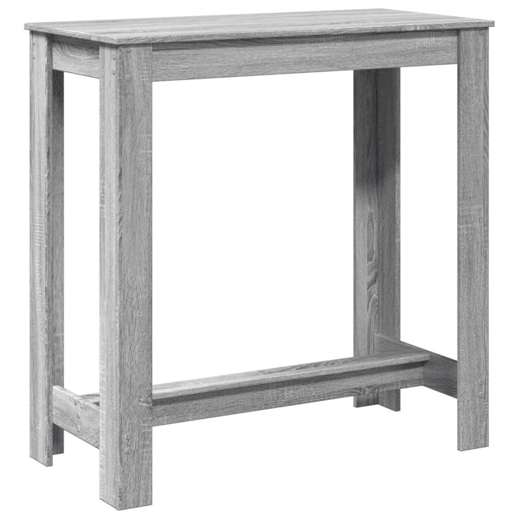 vidaXL Stolik barowy, szary dąb sonoma, 102x50x103,5 cm