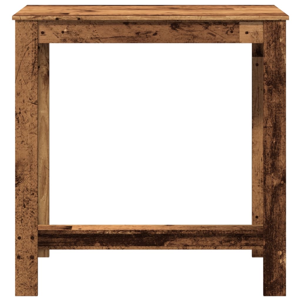 vidaXL Stolik barowy, stare drewno, 102x50x103,5 cm