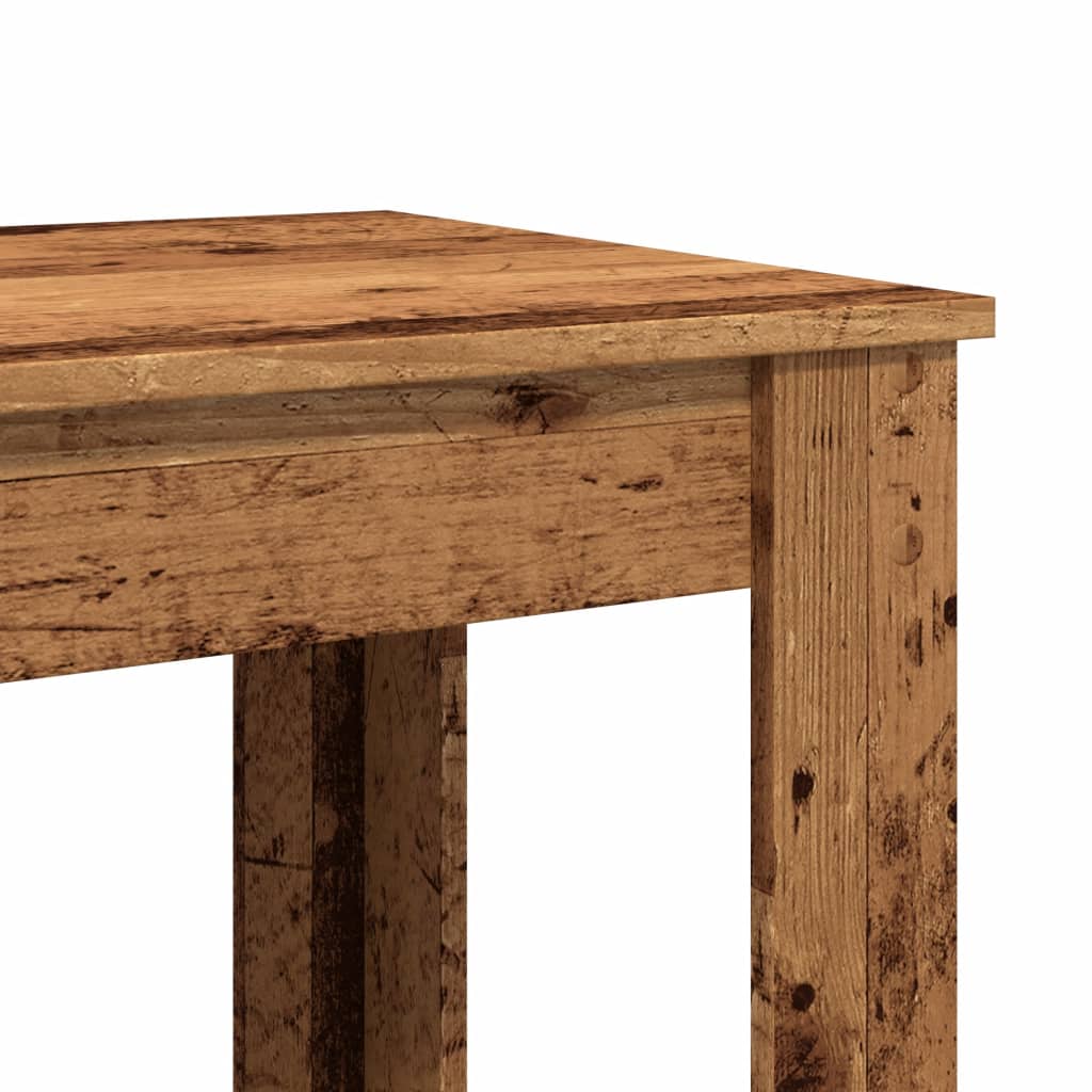vidaXL Stolik barowy, stare drewno, 102x50x103,5 cm