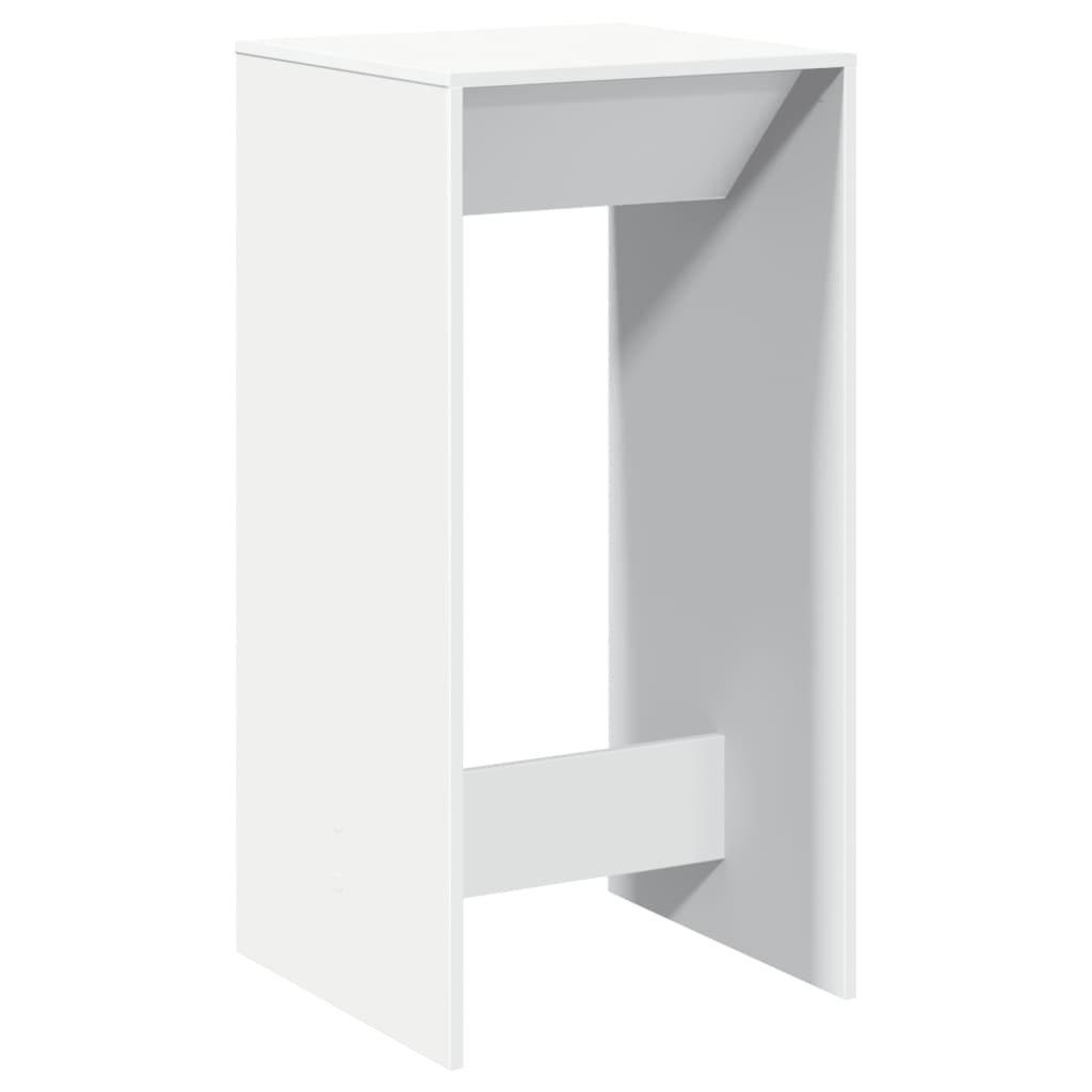 vidaXL Stolik barowy, biały, 51x50x103,5 cm, materiał drewnopochodny