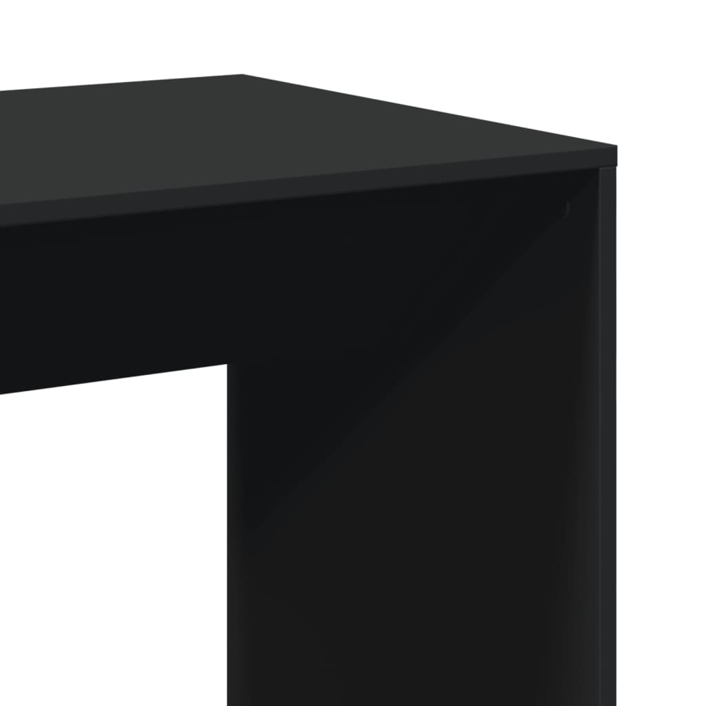 vidaXL Stolik barowy, czarny, 51x50x103,5 cm, materiał drewnopochodny