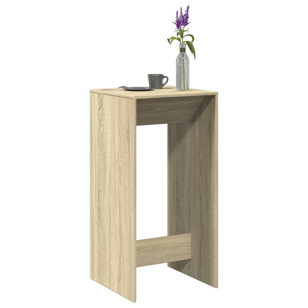 vidaXL Stolik barowy, dąb sonoma, 51x50x103,5 cm