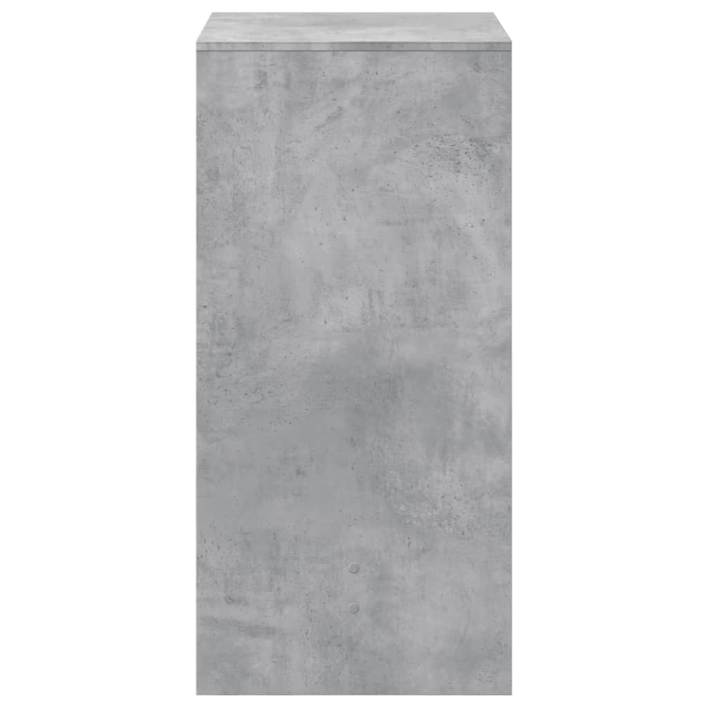 vidaXL Stolik barowy, szarość betonu, 51x50x103,5 cm