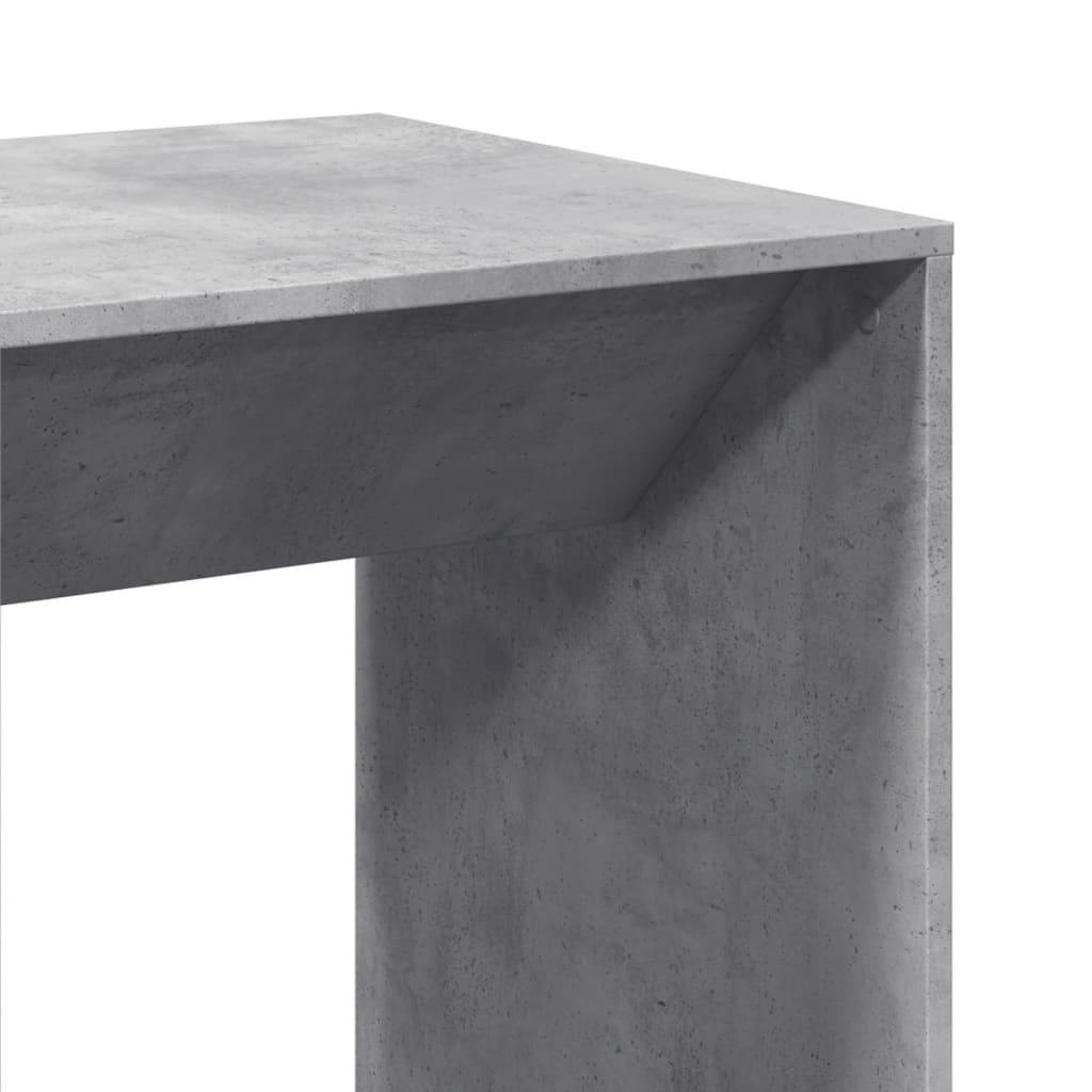 vidaXL Stolik barowy, szarość betonu, 51x50x103,5 cm