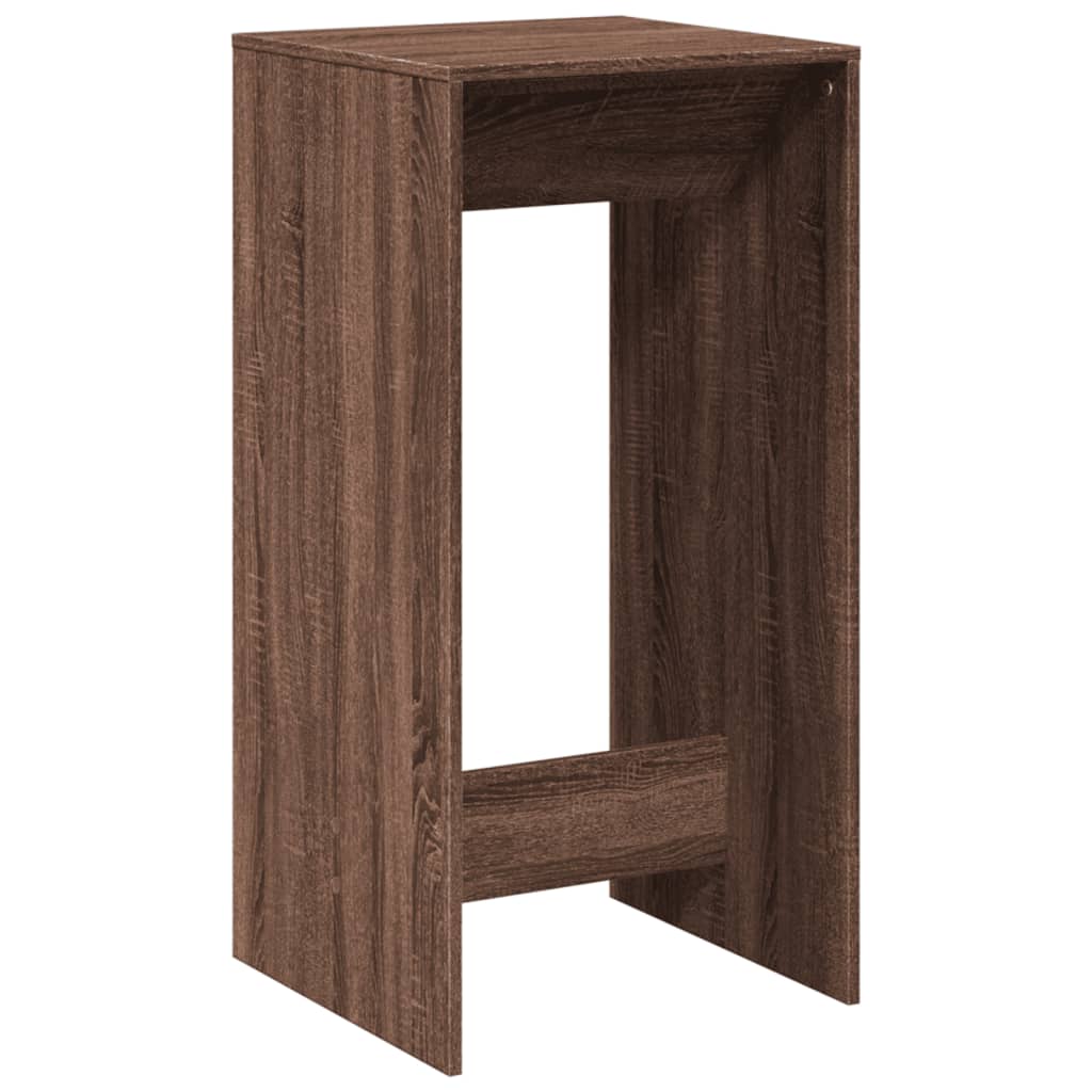 vidaXL Stolik barowy, brązowy dąb, 51x50x103,5 cm