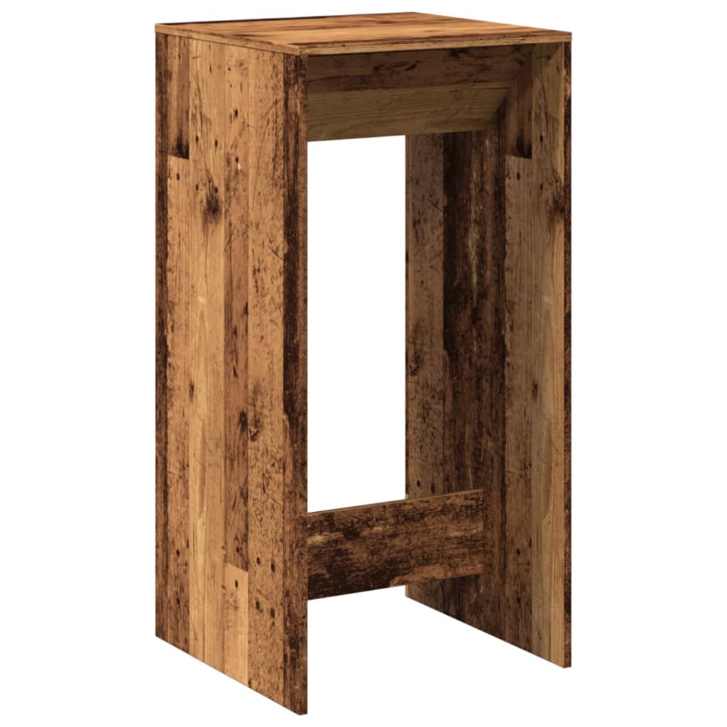 vidaXL Stolik barowy, stare drewno, 51x50x103,5cm