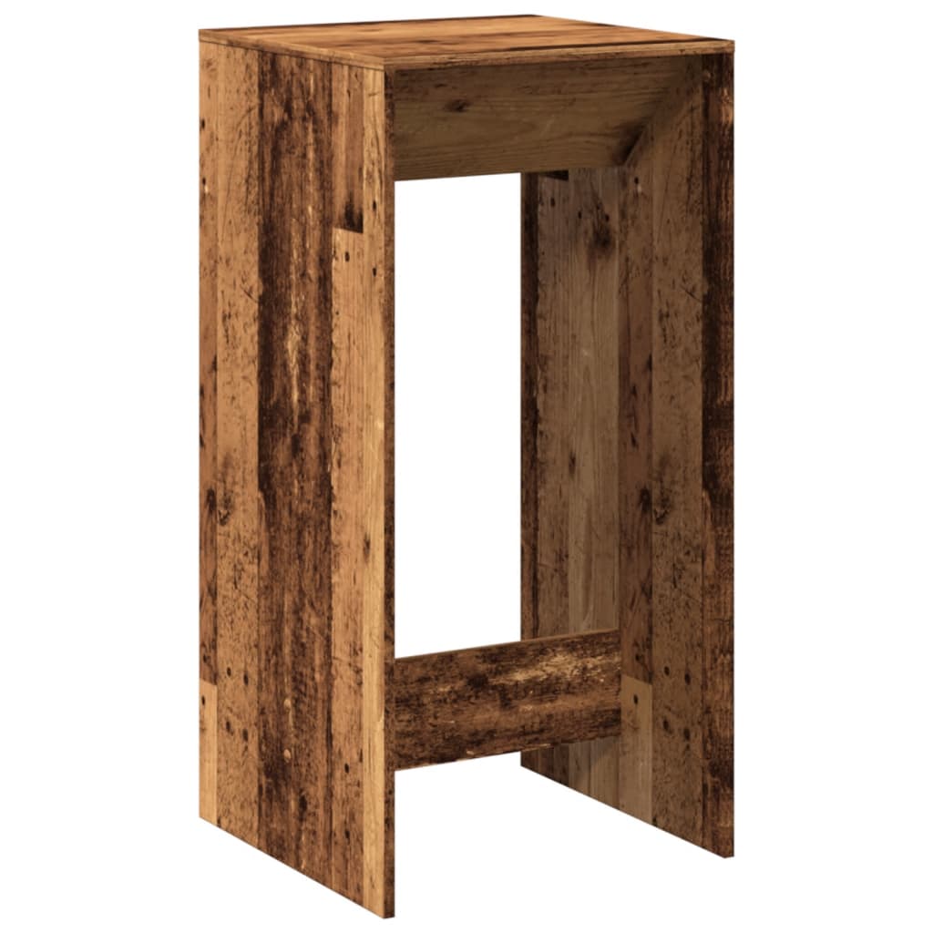 vidaXL Stolik barowy, stare drewno, 51x50x103,5cm
