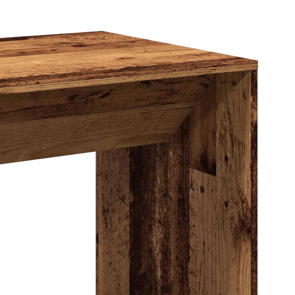 vidaXL Stolik barowy, stare drewno, 51x50x103,5cm