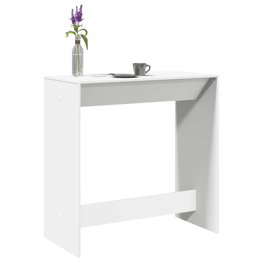 vidaXL Stolik barowy, biały, 102x50x103,5 cm, materiał drewnopochodny