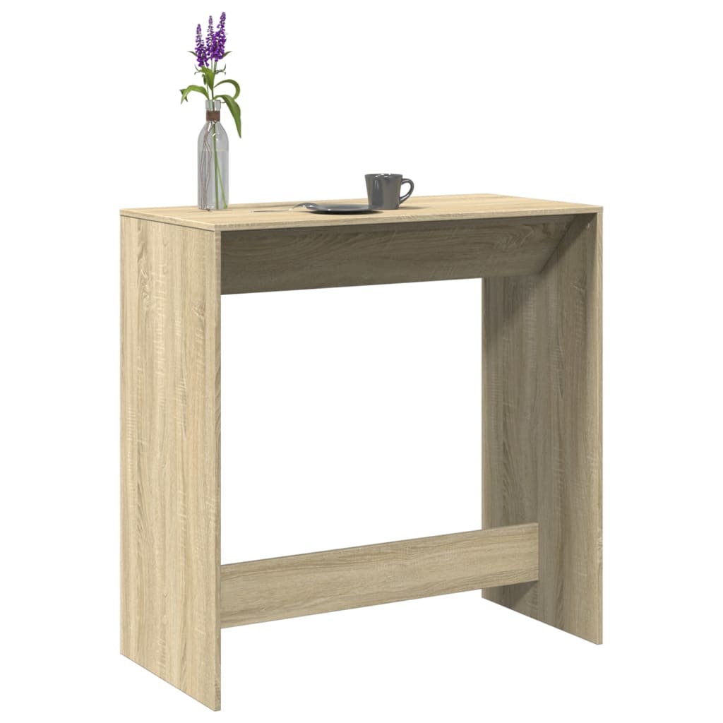 vidaXL Stolik barowy, dąb sonoma, 102x50x103,5 cm