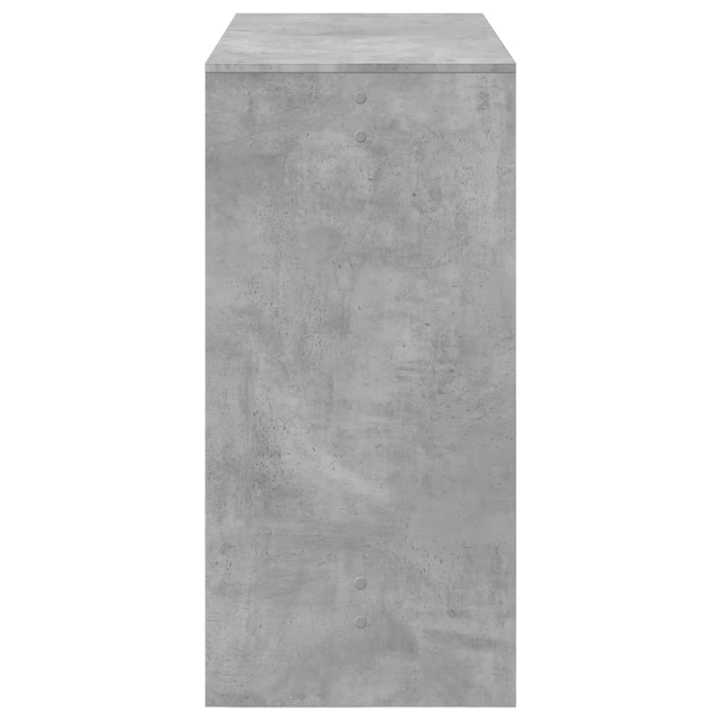 vidaXL Stolik barowy, szarość betonu, 102x50x103,5 cm