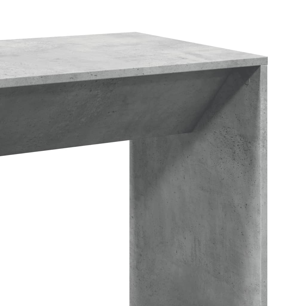 vidaXL Stolik barowy, szarość betonu, 102x50x103,5 cm