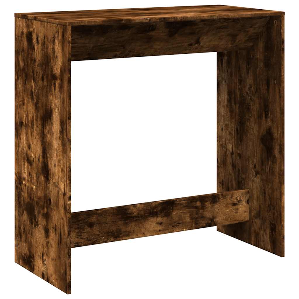 vidaXL Stolik barowy, przydymiony dąb, 102x50x103,5 cm