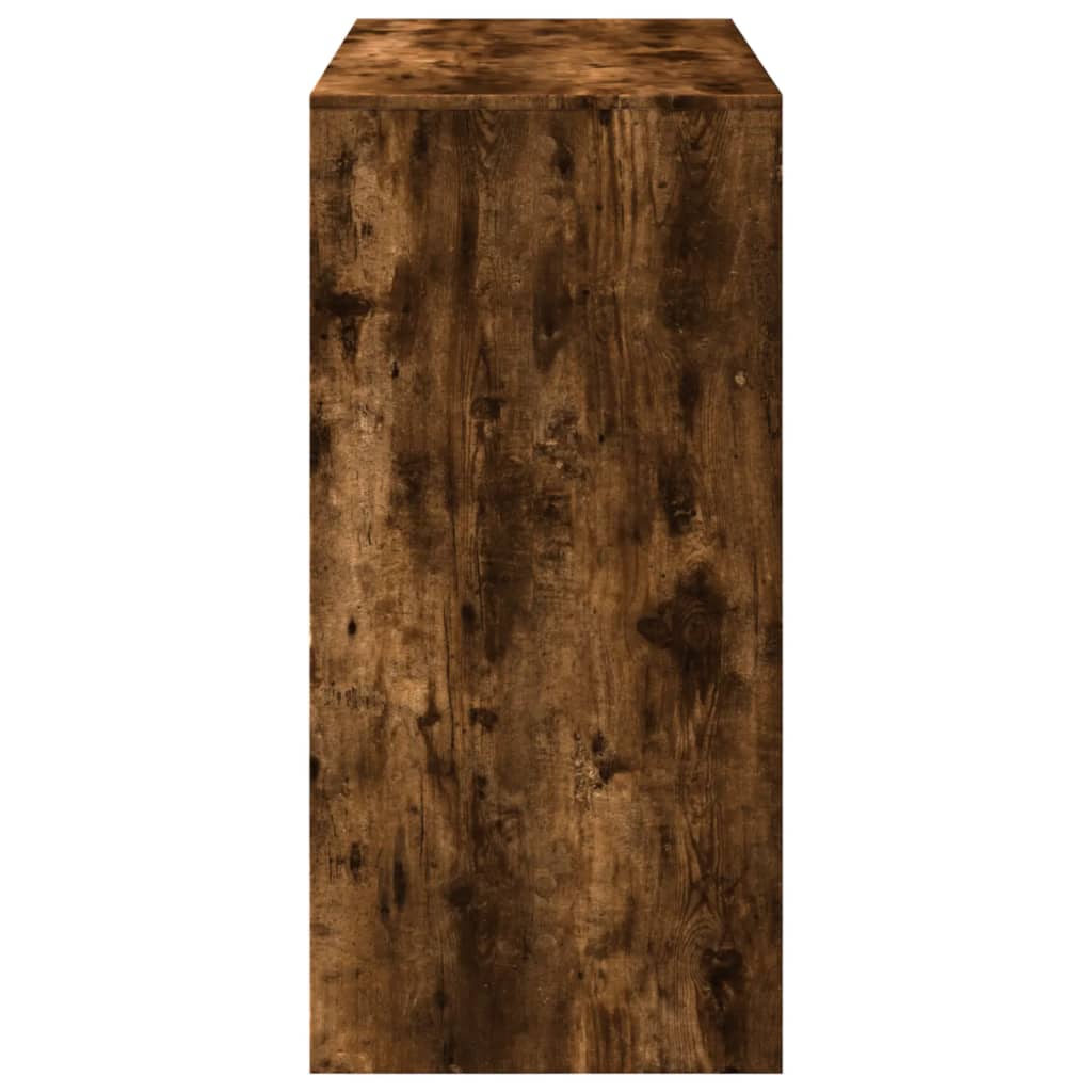 vidaXL Stolik barowy, przydymiony dąb, 102x50x103,5 cm