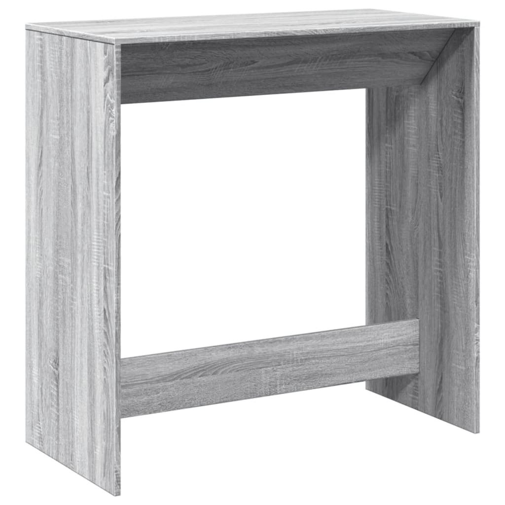vidaXL Stolik barowy, szary dąb sonoma, 102x50x103,5 cm