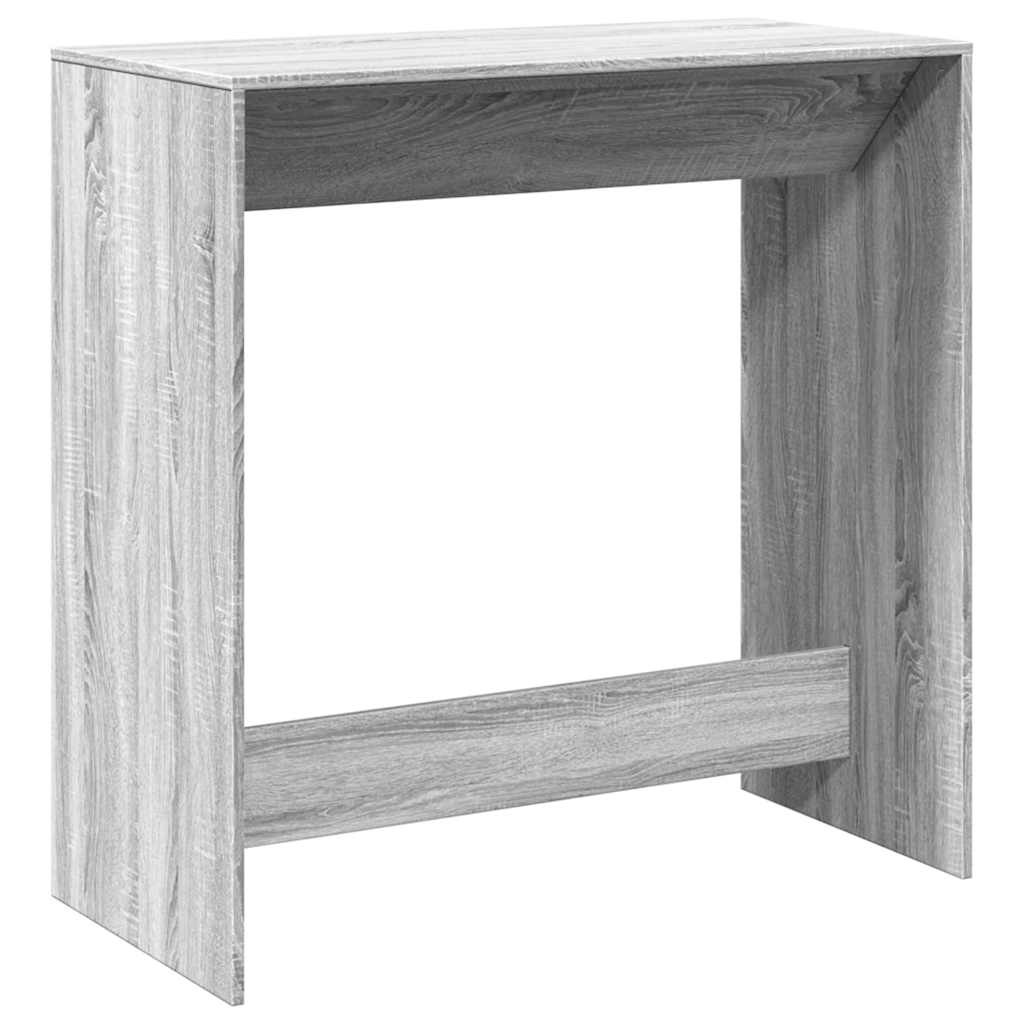 vidaXL Stolik barowy, szary dąb sonoma, 102x50x103,5 cm