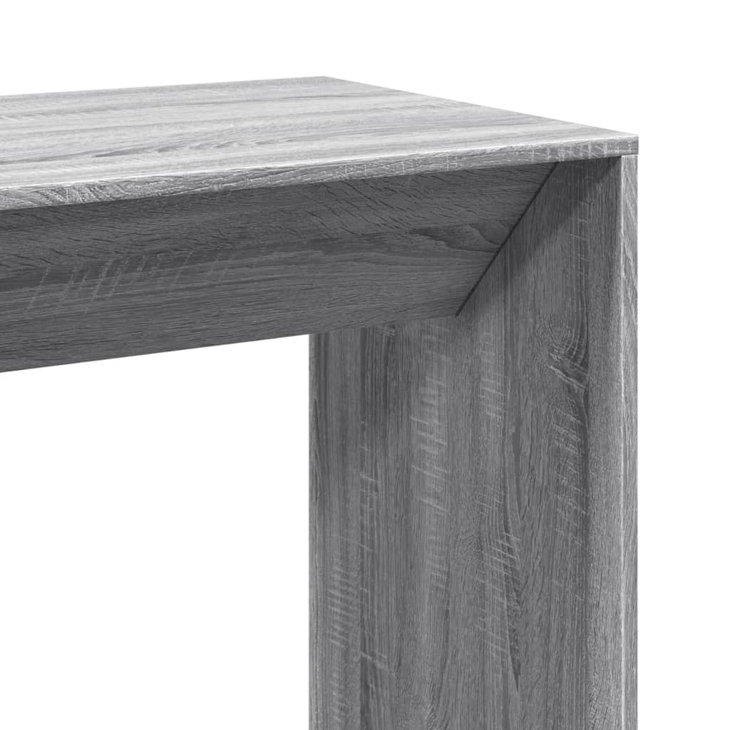 vidaXL Stolik barowy, szary dąb sonoma, 102x50x103,5 cm