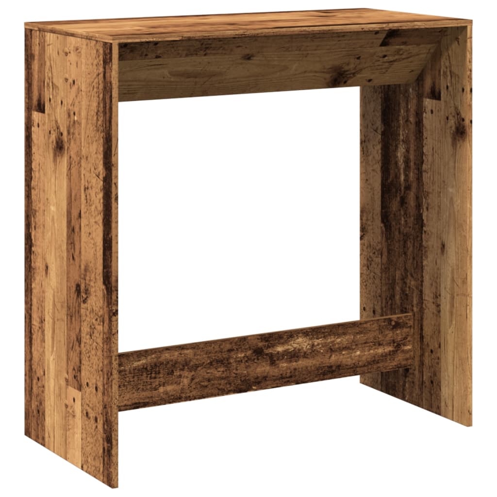 vidaXL Stolik barowy, stare drewno, 102x50x103,5 cm