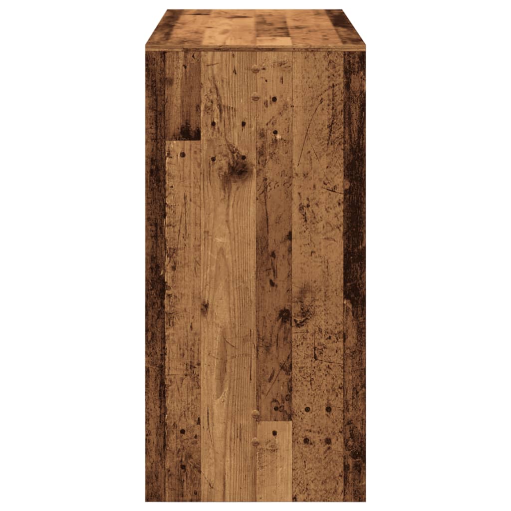vidaXL Stolik barowy, stare drewno, 102x50x103,5 cm