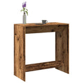 vidaXL Stolik barowy, stare drewno, 102x50x103,5 cm