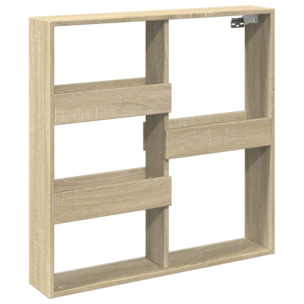 vidaXL Szafka ścienna, dąb sonoma, 80x15x80, materiał drewnopochodny